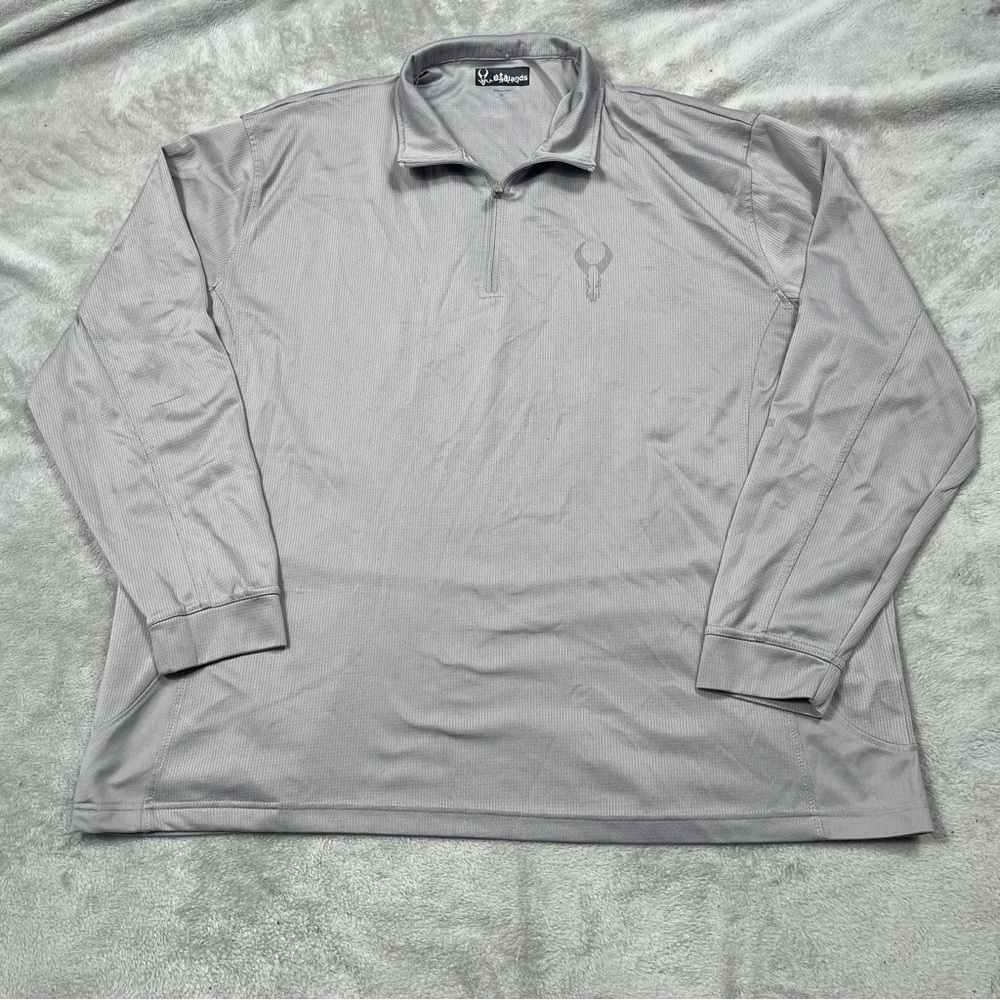 Badlands Longitude 1/4 Zip Mens XL Gray Pullover L/S Sweatshirt Outdoors Hunting